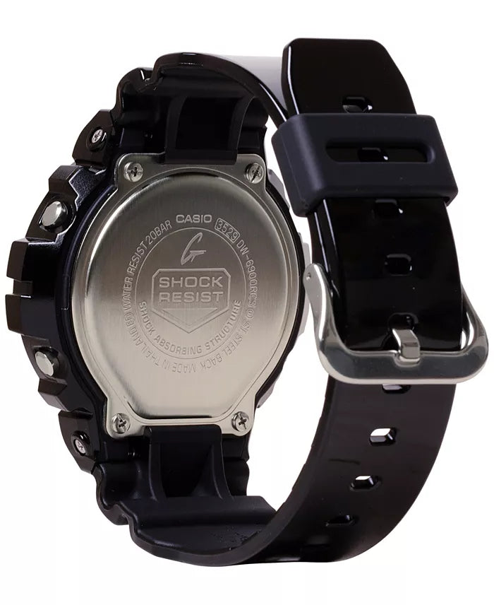 versatile sport watch black resin with buckle