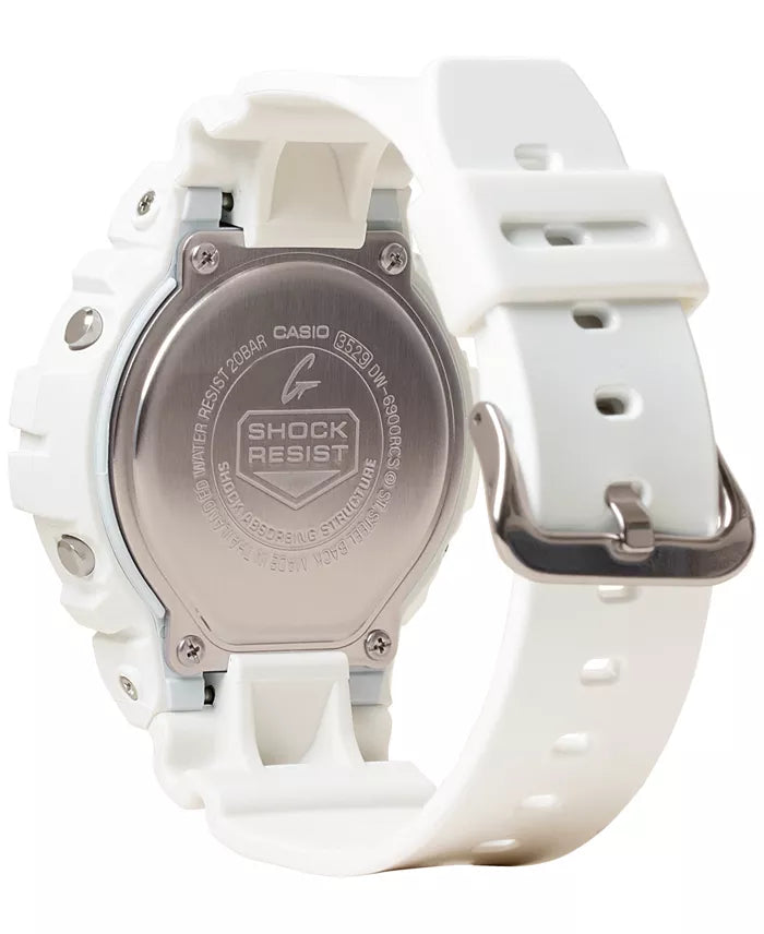 Casio G-Shock Digital White Bio Based Resin Quartz DW-6900RCS-7 200M Men's Watch