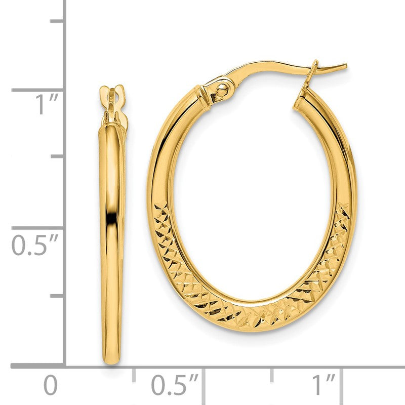 14K Yellow Gold Women's Stylish Hoop Earrings