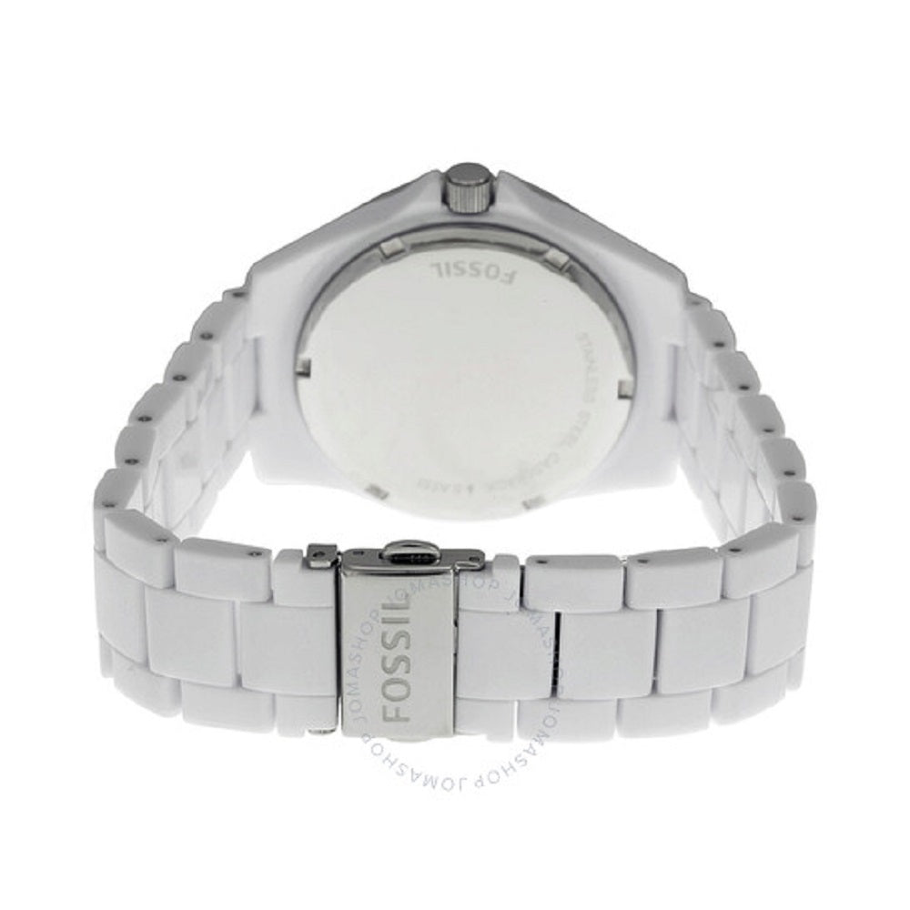 Fossil Riley Multi-Function White Dial White Resin Ladies Watch ES3252 MSRP $105