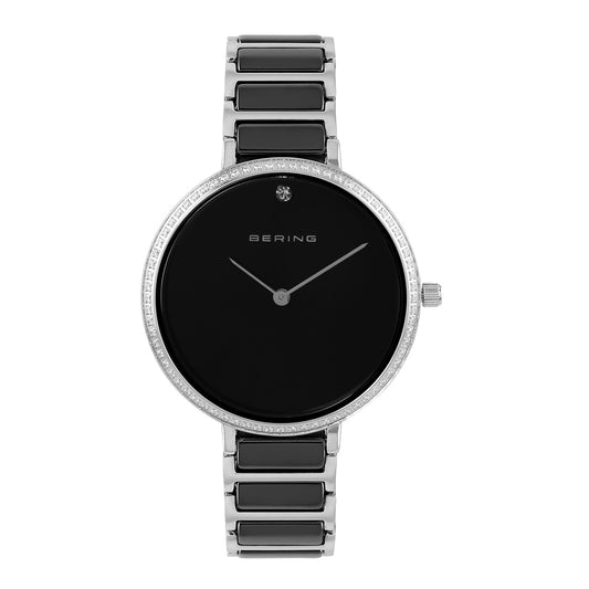 BERING Ceramic Analog Black Dial Women's Watch 30534-742 MSRP $199