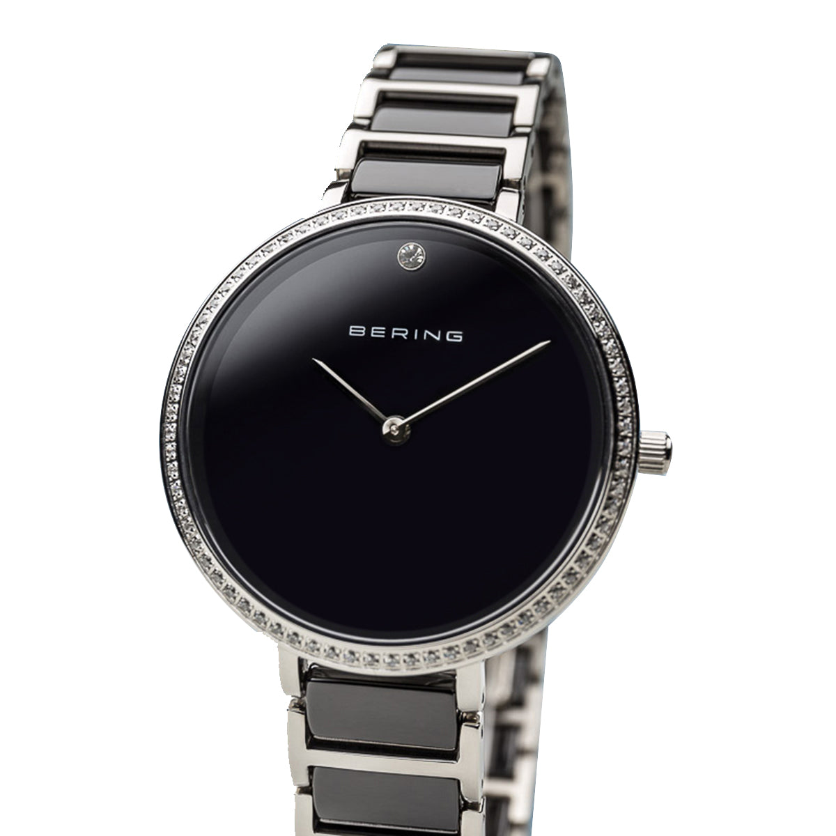 BERING Ceramic Analog Black Dial Women's Watch 30534-742 MSRP $199