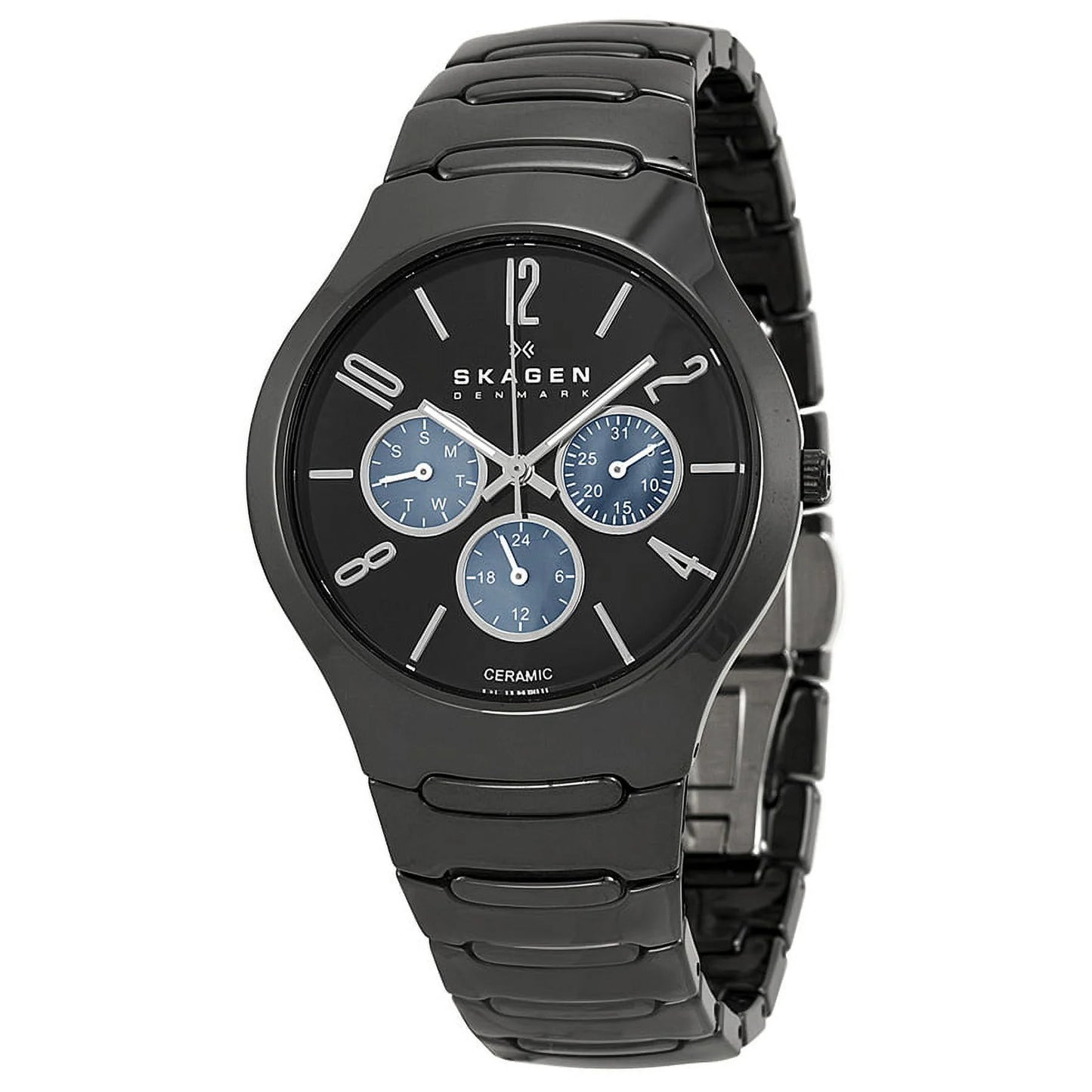 Skagen Men's Slagen Black Dial Multifunction Black Ceramic Watch 817SXBC1 $245