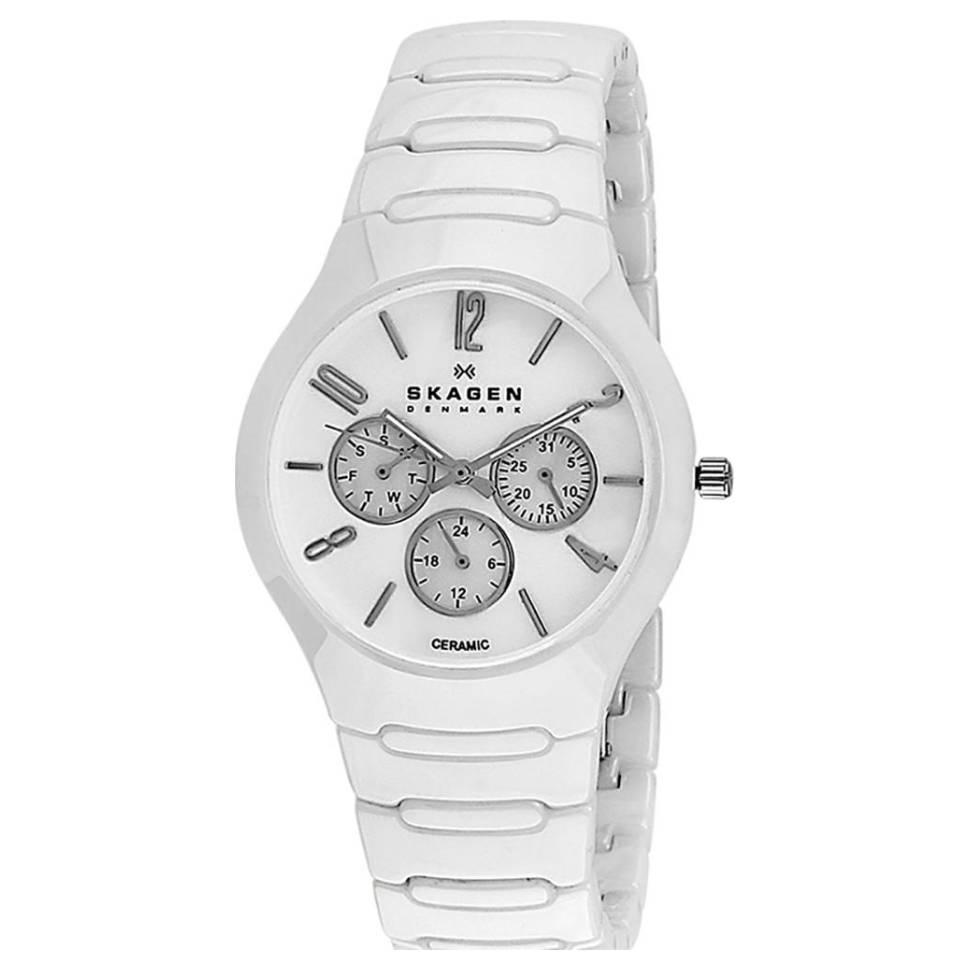 Skagen Men White Dial Ceramic Watch 817SXWC1