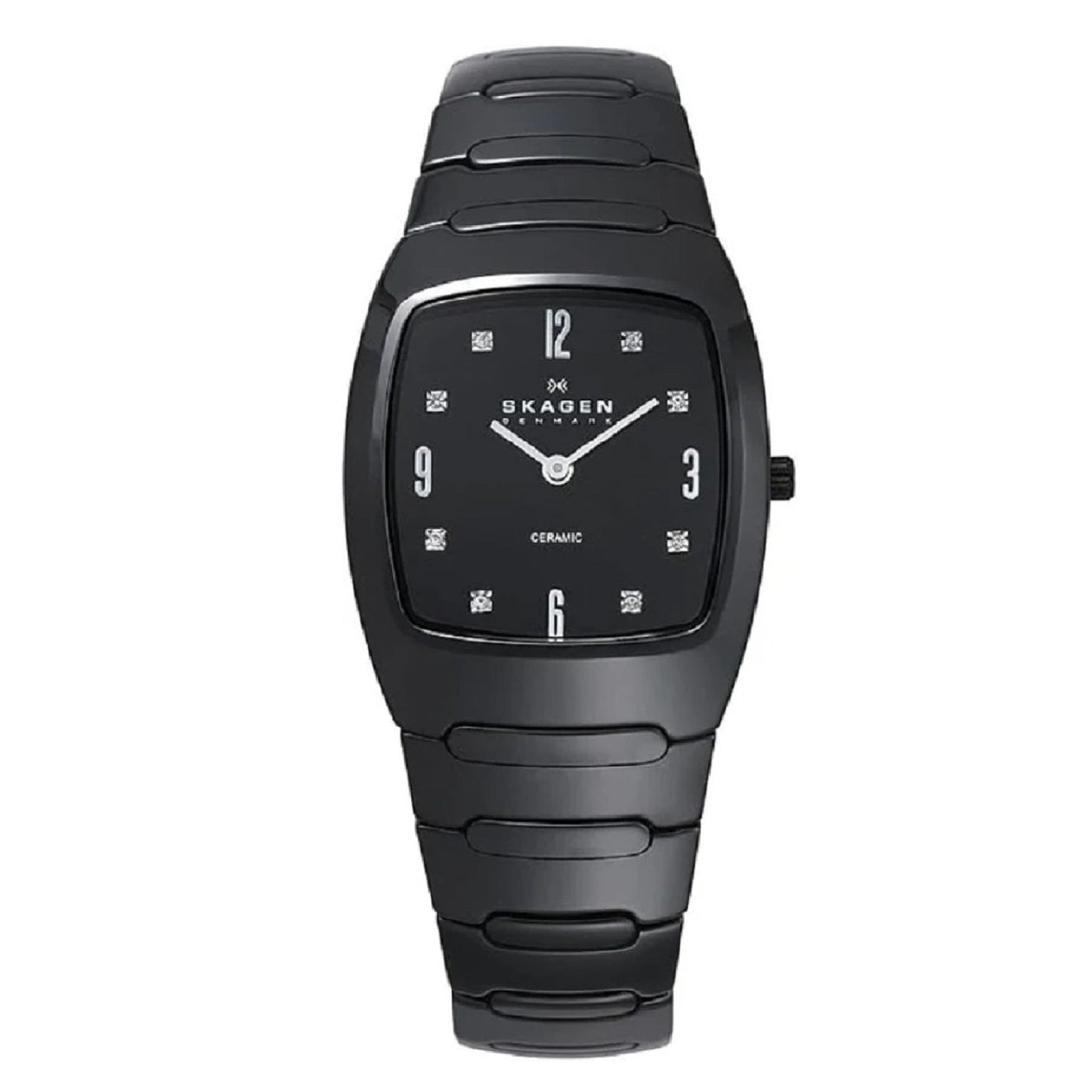 Skagen Black Dial With Swarovski Crystal Accents Ceramic Watch 914SBXC