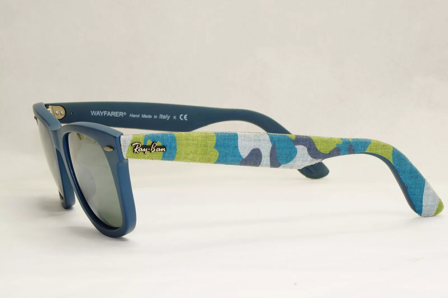 Ray-Ban Sunglasses Wayfarer Camoflauge Blue Silver Grey Mirror RB 2140 6061/40