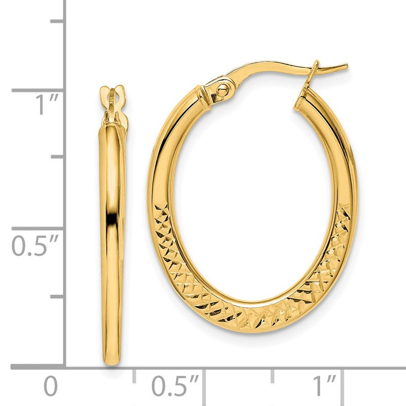 14K Yellow Gold Women's Stylish Hoop Earrings