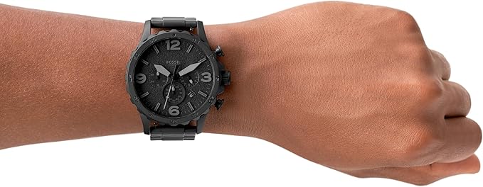 Fossil Nate Men's Watch with Oversized Chronograph Watch JR1401 MSRP $145.00