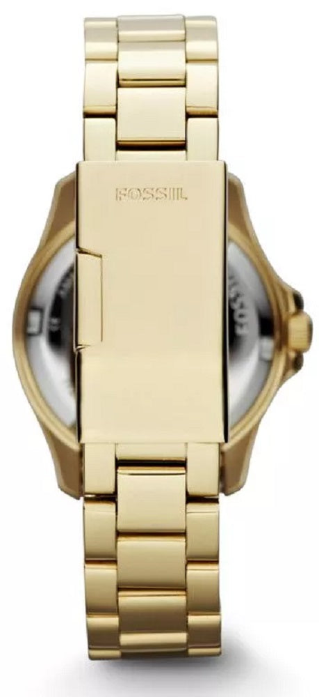 Fossil Women's Retro Traveler Gold-Tone Stainless Steel Watch AM4453 MSRP $145